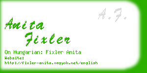 anita fixler business card